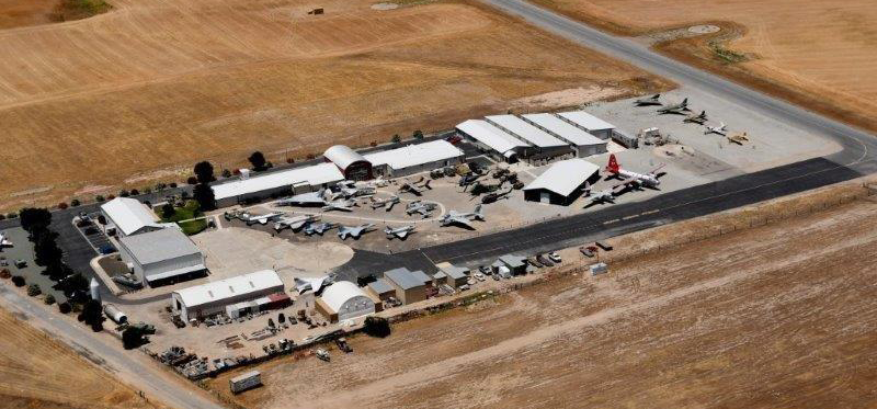Estrella Warbirds Museum, Paso Robles view from the air