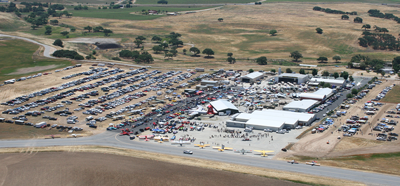 Estrella Warbirds Museum, Paso Robles view from the air