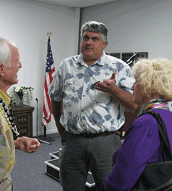 Mike Kelley, Director, Use Committee, Radio Club, at Estrella Warbirds Museum, Paso Robles, CA