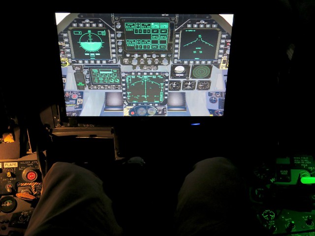 The operator can also select different flight displays on the 3D aircraft panel
