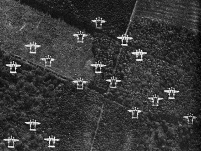 P-38 Squadron in flight