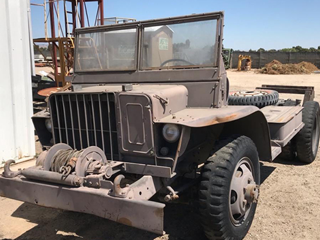 Burma Jeep Bomb Carrier undergoing restoration at Estrella Warbirds Museum