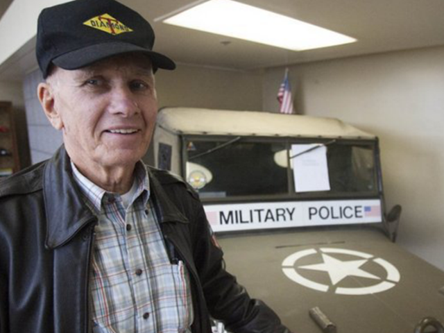 Herman Pfauter with his Red Ball Express Motor Pool Vehicle collection at Estrella Warbirds Museum, Paso Robles, CA.06