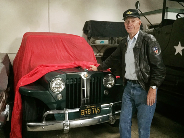 Herman Pfauter with his Red Ball Express Motor Pool Vehicle collection at Estrella Warbirds Museum, Paso Robles, CA.07